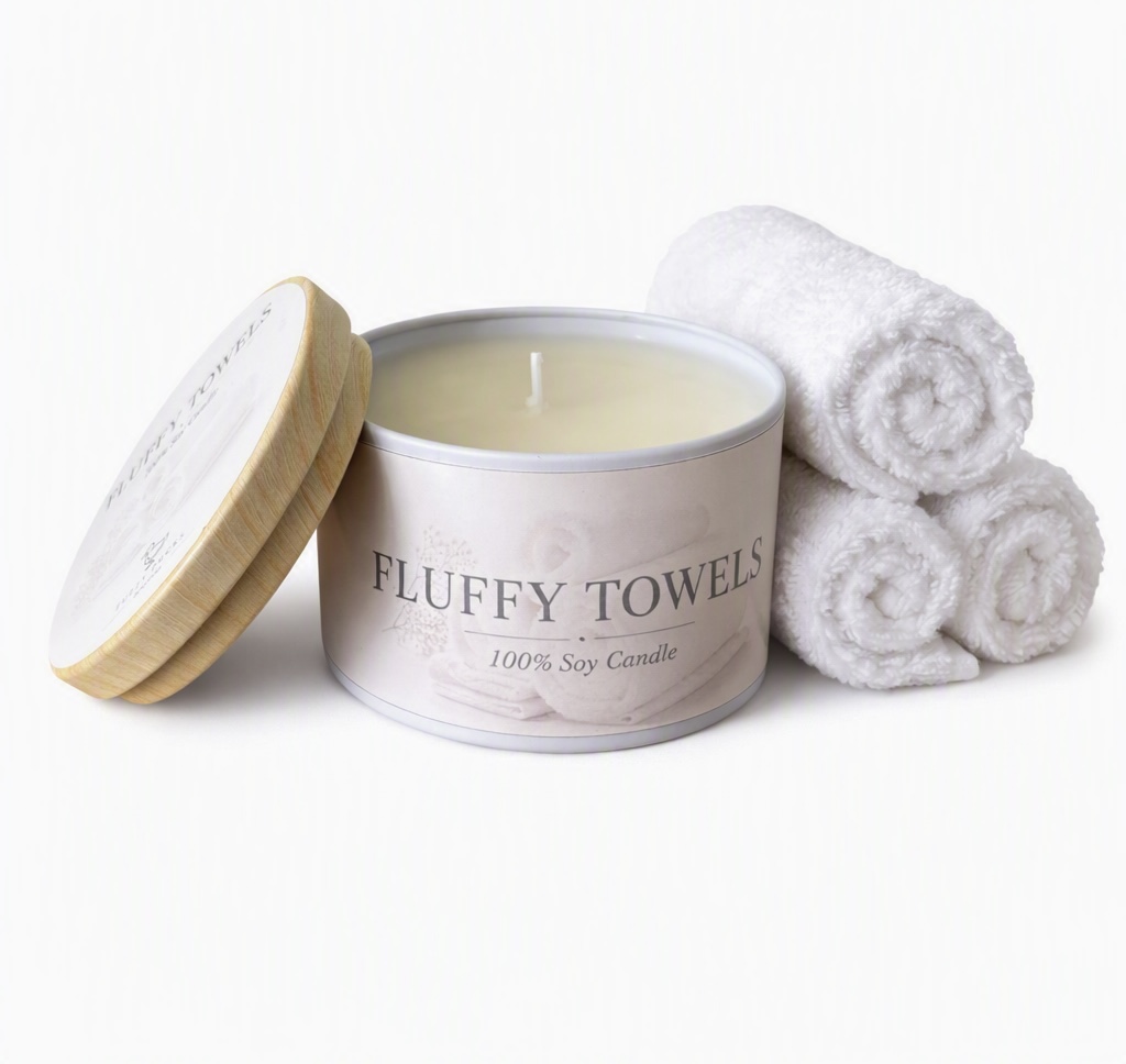 Fluffy Towels Tinned Candle
